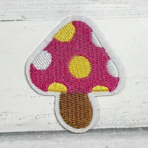 Wild  Magic Mushrooms Embroidered Iron On Sew On Applique Patch
